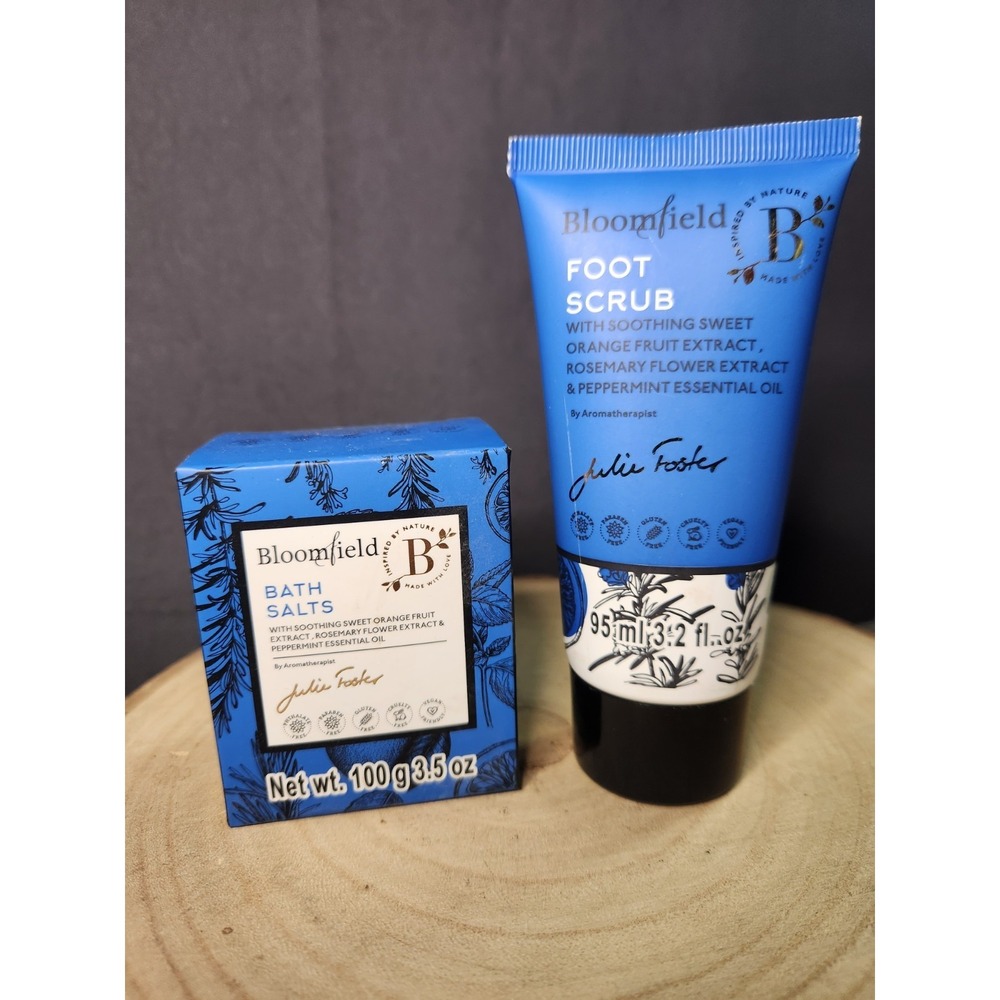 Bloomfield Julie Foster Aromatherapy Peppermint Bath Salts & Foot Scrub Set